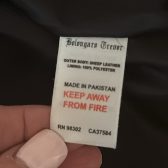 Bolongaro Trevor by ASOS  Chocolate Brown Leather Jacket - size Small - Picture 11 of 13